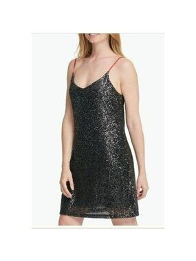 DKNY WOMENS SEQUINED MINI COCKTAIL DRESS, New w Tags